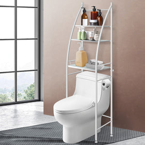 Dutxa 3 Tier Over Toilet Storage Shelf White-1973193893990240263