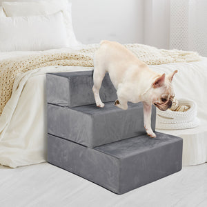 PaWz Pet Stairs 3 Steps Portable Adjustable Medium-1975420444764934151