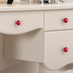 16 Pcs Red Crystal Knobs Diamond 40mm Large Red-1975420508828733446