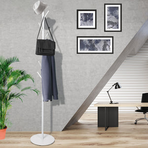 Levede Coat Rack Hat Clothes Stand Hanger White-1973193816466919430