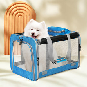 Pawz 3 in 1 Pet Soft Crate Dog Cat Carrier XL Size Blue-1996005445088710663