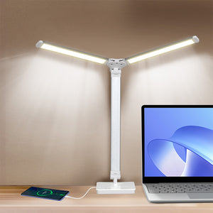 Emitto Double Head Desk Lamp LED Light Eye Caring USB-1996005451996729351