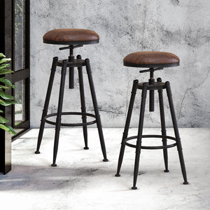 Levede 2x Industrial Bar Stools Kitchen-1973194045211676678