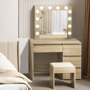 Levede Dressing Table Stool Set Makeup Mirror Led-1996005494019461128