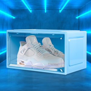 Stacked Sneaker Display Case Shoe Storage Blue-1973193714050404359