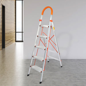 Traderight 5 Step Ladder Folding Aluminium-1973193887707172871