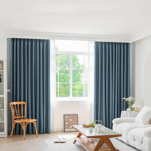 Marlow 2XBlockout Curtains Chenille 180x250 Blue CD1016-180x250-DG-1973194067152080903
