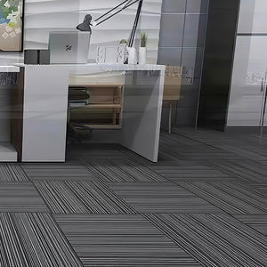 Marlow 20x Carpet Tiles 5m2 Box Heavy Black-1973193860444196870