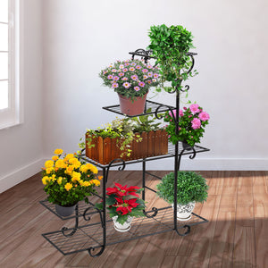 Levede Plant Stand Outdoor Indoor Metal Bronze-1973193773064261639