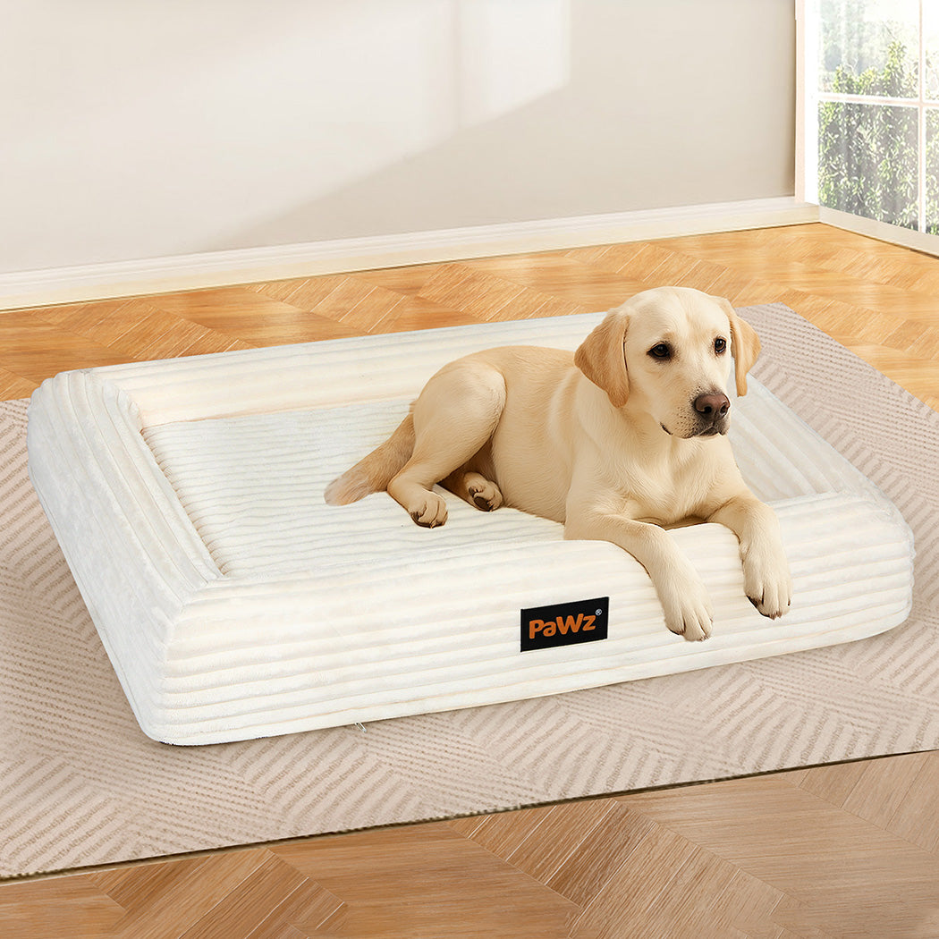 pawz-xl-size-orthopedic-dog-bed-with-corduroy-removable-cover-waterproof-washable-beige-1996005464265068551