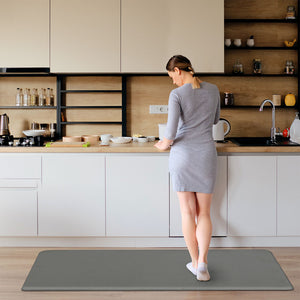 Marlow Kitchen Rug 2PCS Non Slip Anti Fatigue Mat Grey-1996005440143626247