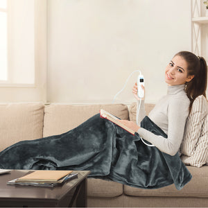 DreamZ Electric Throw Blanket Heated Timer Bedding Washable Warm Winter Snuggle-1973193801757495303