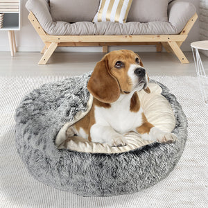 PaWz Pet Dog Calming Bed Warm Soft Plush M Medium-1973193658496847879