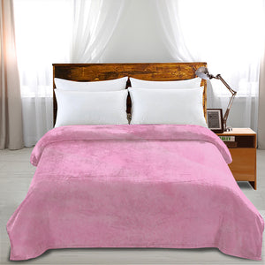 DreamZ 320GSM 220x160cm Ultra Soft Mink Pink Single-1973194036672073735