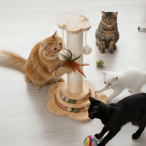 Pawz Cat Scratcher Wooden Scratching Post-1996005539410219015