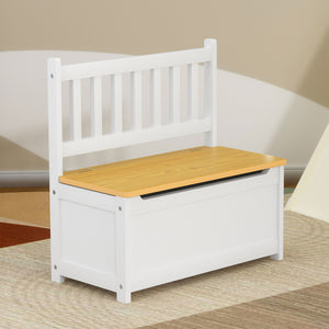 Levede 2-In-1 Kids Toys Storage Bench Box Wooden Chair-1996005461425524743