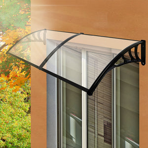 Mountview Window Door Awning Outdoor 1M X 2.4M Transparent 1x2.4M-1973193987930066951