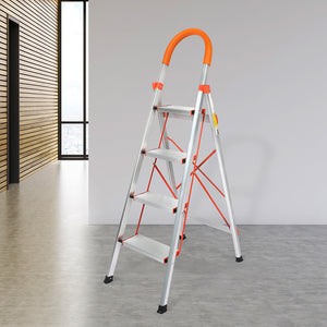 Traderight 4 Step Ladder Folding Aluminium-1973193887493263367
