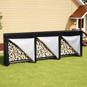 Moyasu Outdoor Firewood Rack Storage with Cover-1996005450331590663
