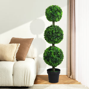 Lambu Artificial Triple Ball Boxwood Trees-1996005422393331719