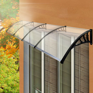 Mountview Window Door Awning Outdoor 1M X 4M Transparent 1x4M-1973193988395634695