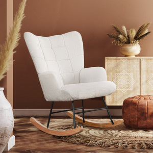 Levede Fleece Rocking Chair-1996005366420344839