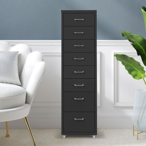 Levede 8 Drawer Office Cabinet Drawers Black-1973193873849192454