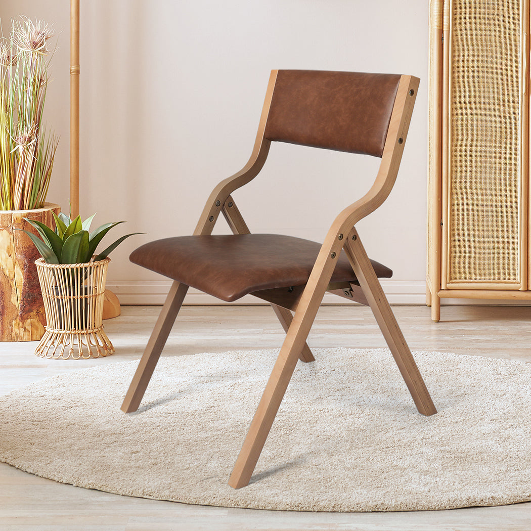 levede-2x-dining-chairs-foldable-pu-brown-1975420497265037319