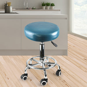 Levede Bar Stools Salon Stool Swivel Teal-1973193726352297990