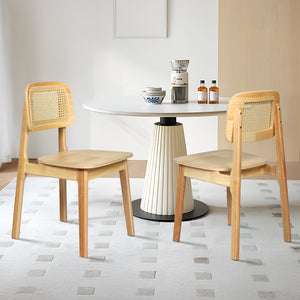 Levede 2x Rattan Dining Chair Wooden Kitchen Chair-1996005431016820743