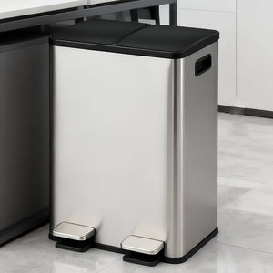 Toque 60L Pedal Bin Kitchen Waste Can Recycling Dustbin-1996009983841538055