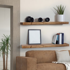 Levede 2 Pcs Floating Shelves Wall Mounted Medium-1973194043269713927