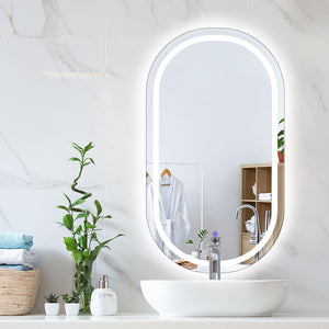 EMITTO LED Wall Mirror Oval Anti-fog 50x75cm-1975420500775669767