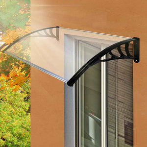 Mountview Window Door Awning Outdoor 1M X 1.5M Transparent 1x1.5M-1973193987405778951