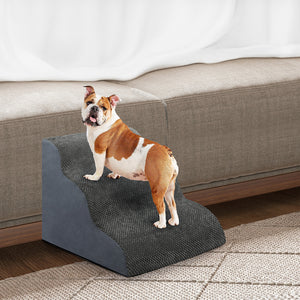Pawz 3 Steps Pet Stairs Dog Ramp High Density Foam Grey-1996005456438497287