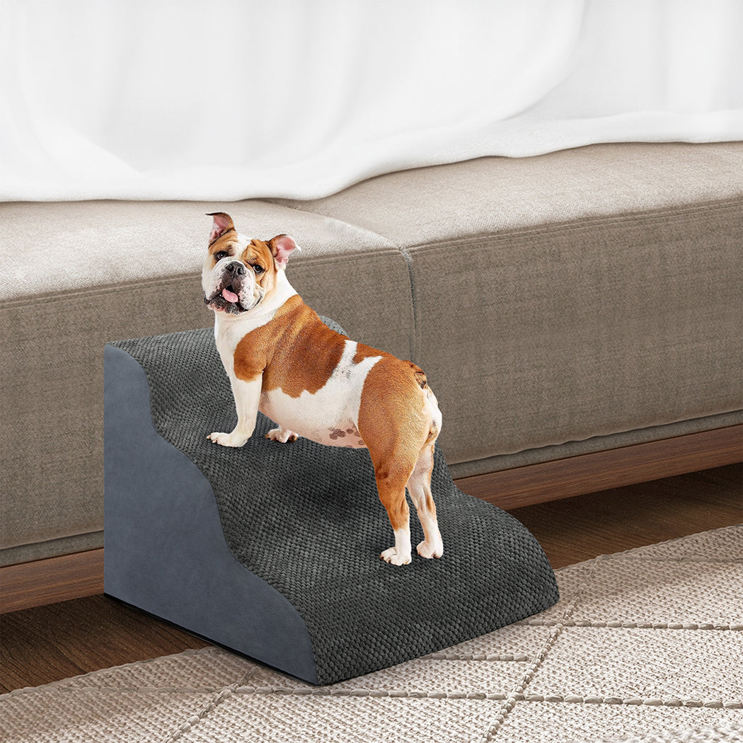 pawz-3-steps-pet-stairs-dog-ramp-high-density-foam-grey-1996005456438497287