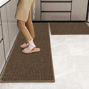Marlow Kitchen Rug 2PCS Woven Non Slip Absorbent Brown-1996005439594172423