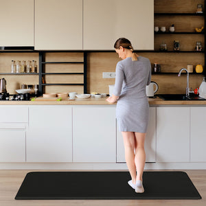 Marlow Kitchen Rug 2PCS Non Slip Anti Fatigue Mat Black-1996005439963271175