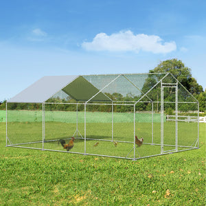 Pawz 600x300x194cm Large Metal Walk-in Chicken Coop Cage-1996005446175035399