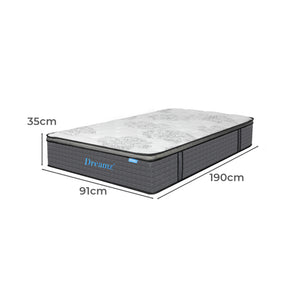 Dreamz Spring Mattress Bed Pocket Egg Single-1996005491330912258
