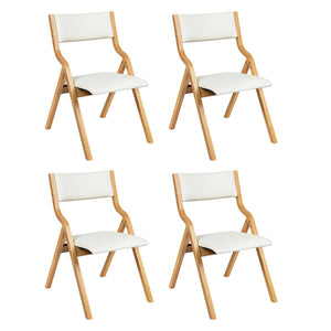 Levede 4x Dining Chairs Foldable PU Beige-1996005477766533120