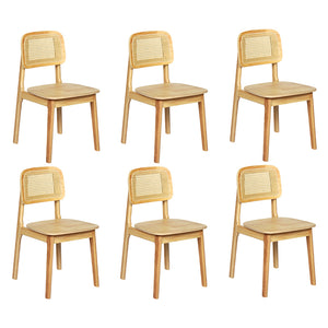 Levede 6x Rattan Dining Chair Wooden Kitchen Chair-1996005585367207936
