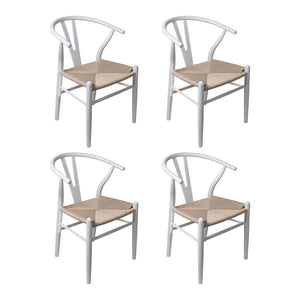 Levede 4x Dining Chairs Wooden Hans White-1996005472460738560