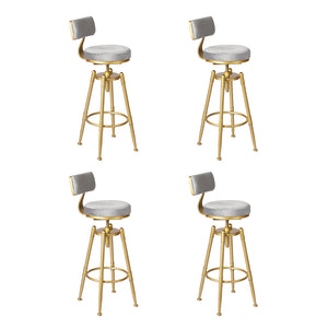 Levede 4x Swivel Bar Stools Kitchen Bar Chair Grey-1996005466982977536