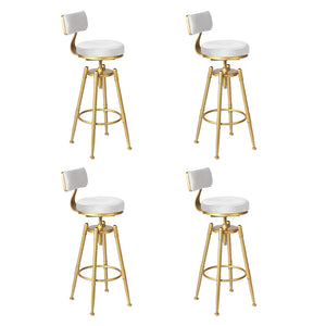 Levede 4x Bar Stools Swivel Kitchen Bar Chair White-1996005467175915520