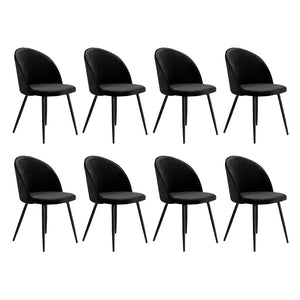 Levede 8x Dining Chairs Kitchen Cafe Black-1996005469931573248