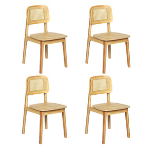 Levede 4x Rattan Dining Chair Wooden Kitchen Chair-1996005585182658560
