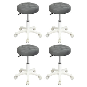 Levede 4x Rolling Bar Stool Swivel Salon SPA Chair Grey-1996005467909918720