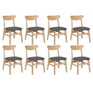 Levede 8xDining Chairs Kitchen Chair Nature-1996005474310426624