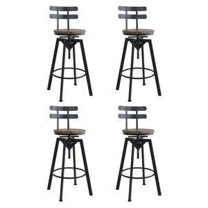 Levede 4x Bar Stool Industrial Adjustable-1996005467549208576